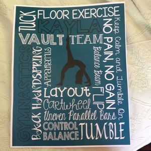 Gymnastics Wall Art Print
